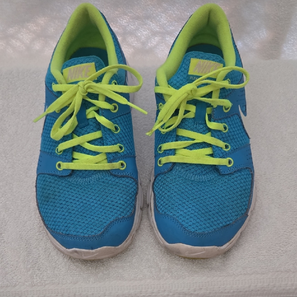 Nike Womens Sneakers in Blue and Neon Green